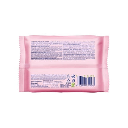 Nivea Rose Touch Micellar Wipes With Organic Rose Water 25pc