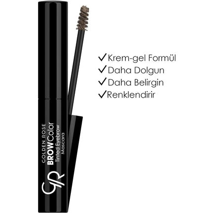 Golden Rose BROW Color Long Wear Tinted Eyebrow Mascara #03 Light Medium Brown