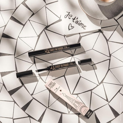 Essence Emily in Paris Creamy Eyeliner 01 Did You Say Amour Deep Matte Black Liner with Brush Applicator Vegan and Cruelty Free Free From Parabens