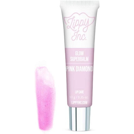 Lippy Inc. Glow Pink Diamond Superbalm Glossy Lip Balm with Natural Oils and Shimmer