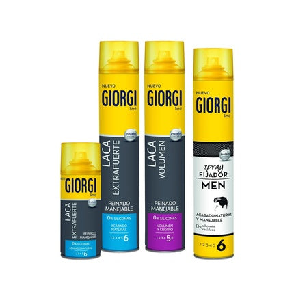 Giorgi Line Men Fixing Spray Natural Finish Handy 0% Silicones and Residues Fixation 300ml