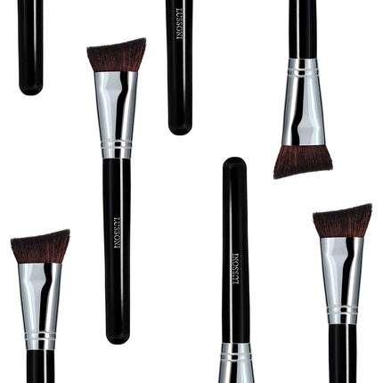 T4B LUSSONI 300 Series Professional Makeup Brushes for Bronzer, Highlighter, Blush, Powder, and Contouring - Angled, Round (PRO 336 Angle Contour Mixer)