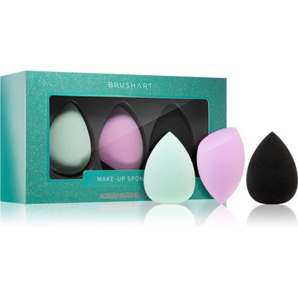 BrushArt Make-up Sponge Set AQUAMARINE GREEN (3 pcs)
