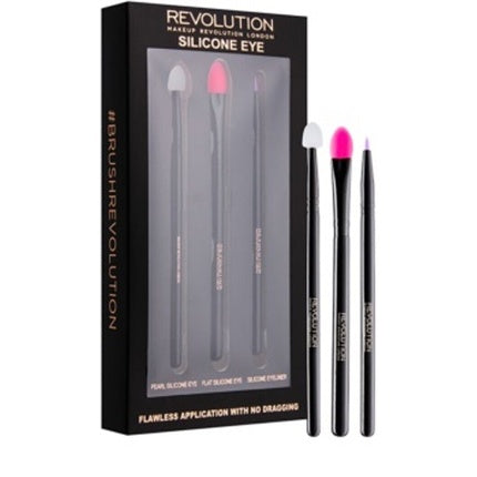 Revolution Makeup Silicone Eye Brush Set 3 Pieces - Brand New Sealed Box