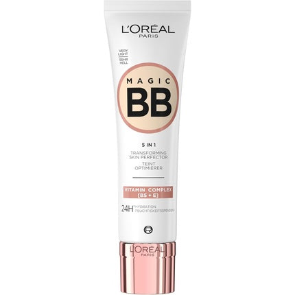 L'Oréal Paris BB Crème C'est Magic 5-in-1 Moisturising Tint Cream 24H For All Skin Types Light and Natural Coverage SPF 11 Tint Very Bright 01 30ml