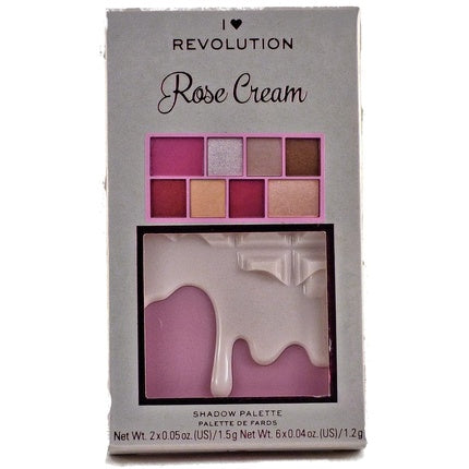 I Heart Revolution Chocolate Mini Eyeshadow Palette Rose Cream 2.7g