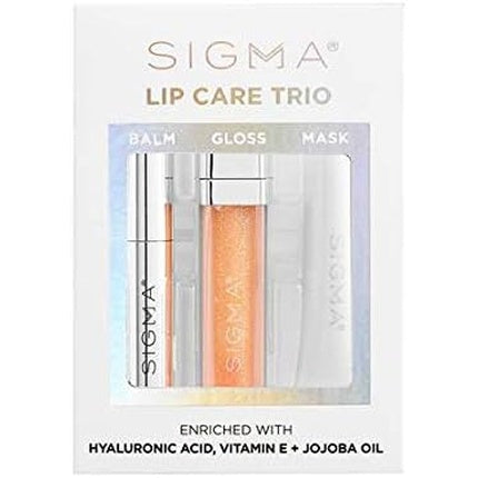 Sigma Beauty Lip Care Trio Conditioning Overnight Lip Mask, pH Activated Lip Balm & Lip Gloss Hydrating Lip Treatment with Hyaluronic Acid, Vitamin E and Jojoba Oil