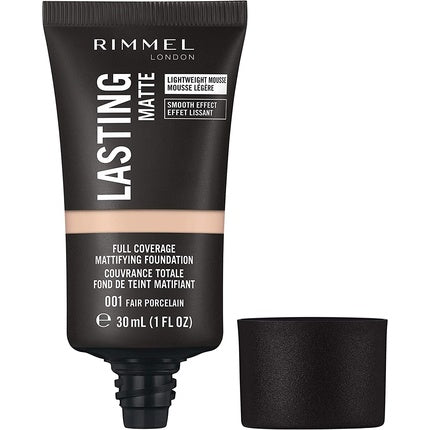 Rimmel Lasting Matte Full Coverage Lightweight Foundation 30ml 001 Fair Porcelain