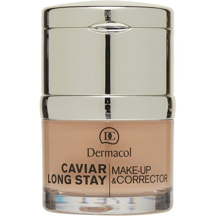 Dermacol 2-in-1 Long-Stay Foundation & Concealer with Caviar Moisturizing and Mattifying Pale