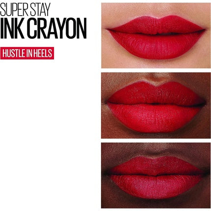 Maybelline Superstay Matte Ink Crayon Longlasting Red Lipstick with Precision Applicator 45 Hustle In Heels 1 Count
