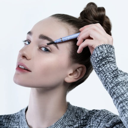 Florence by Mills Tint n' Tame Eyebrow Pencil Angled Tip for Precise Build in Spoolie Brush Smooth Seamless Application Hydrates Medium Brown Vegan Cruelty-Free