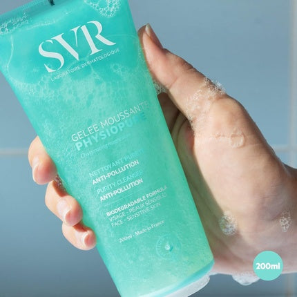 SVR PHYSIOPURE Foaming Face Gel/Make Up Remover with Oxygenating Magnesium for Normal to Balanced Skin 200ml