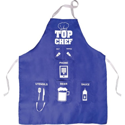 Fizz Creations Novelty Man Apron with 6 Pockets for Utensils, Beer, and Phone