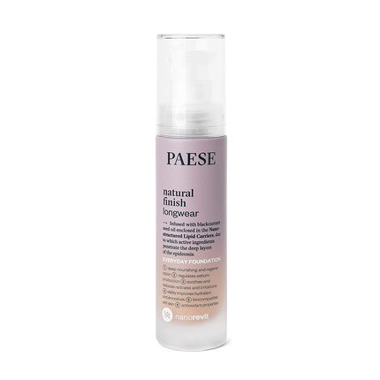 Paese Cosmetics Nanorevit 03 Sand Natural Finish Longwear Foundation Full Coverage 35ml
