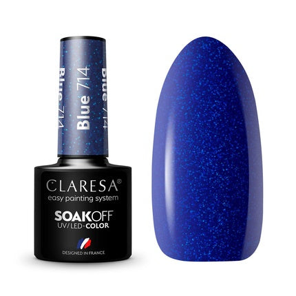 Claresa UV LED Nail Polish Collection Hybrid Manicure Soak Off - Blue Color 5ml