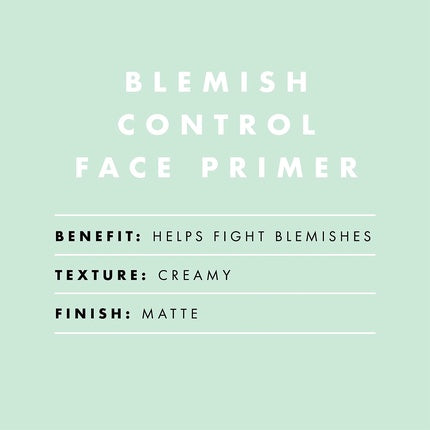 Blemish Control Face Primer Small Long Lasting Skin Perfecting Matte Finish Infused with Salicylic Acid Vitamin E and Tea Tree 14ml