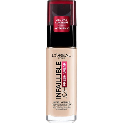 L'Oreal Infallible 24h Fresh Wear Foundation Long-Lasting Face Foundation 15 Porcelain 30ml