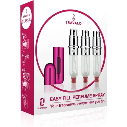 Travalo Hotpink Perfume Atomizer Set Fluorescent Pink
