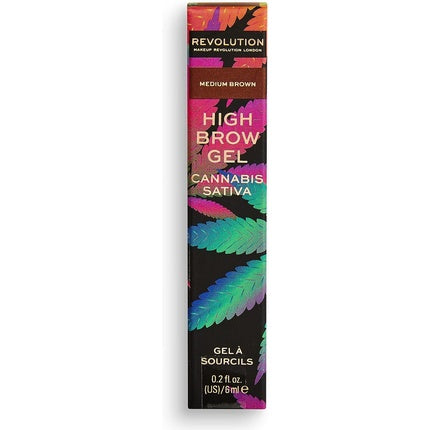 Makeup Revolution High Brow Gel with Cannabis Sativa M Brown 6ml