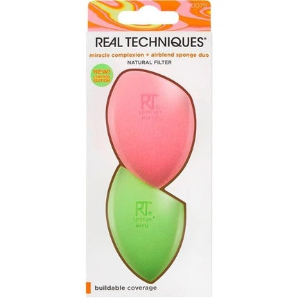 Real Techniques Miracle Complexion + Airblend Sponge Duo Limited Edition - Pack of 2