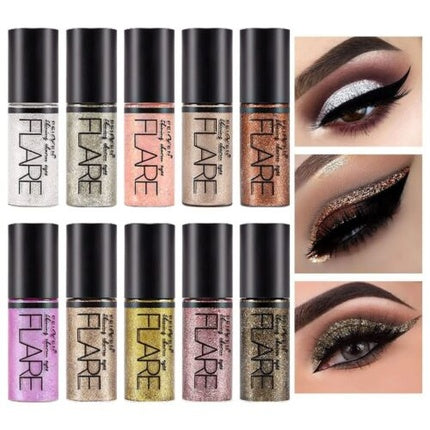 Eyeliner Liquid Glitter Eyeshadow Waterproof Colorful Flare