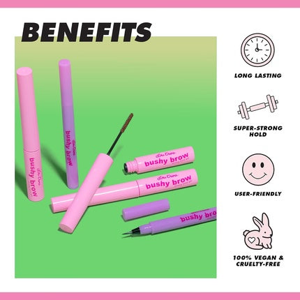 Lime Crime Bushy Brow Gel Smokey Volumizing Long Lasting Strong Hold Eyebrow Mascara Gel Vegan Cruelty-Free