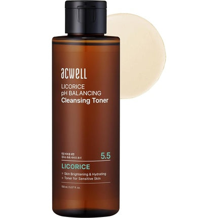 ACWELL Licorice pH Balancing Cleansing Toner 150ml - PH5.5 Hydrating Makeup Astringent for Skin Clearing and Reducing Pigmentation