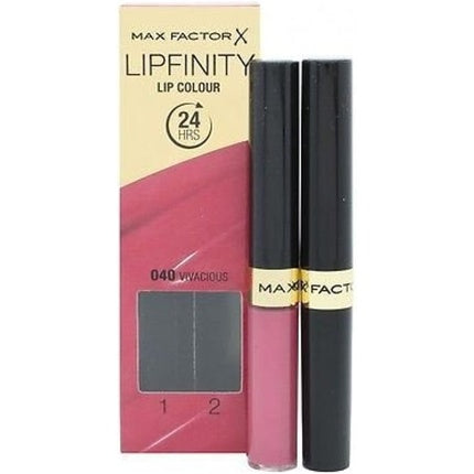 Max Factor Lipfinity Lip Colour, 040 Vivacious, 2.3ml/1.9g