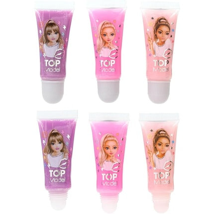 Depesche TOPModel Snap Shots Lip Gloss Set for Kids with 3 Pleasantly Scented Lip Glosses in Pink, Rose, and Purple
