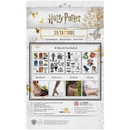 Harry Potter Temporary Tattoos Set of 35 Styles Official Cinereplicas