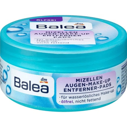 Eye Makeup Remover Pads Micellar Oil-Free For Water Soluble Makeup 50 Pads