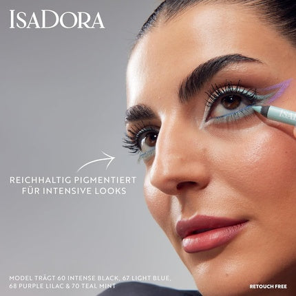 IsaDora Perfect Contour Kajal Black Eyeliner Pencil for Smokey Eyes - Highly Pigmented and Hypoallergenic - Easy Application - Chocolate Brown