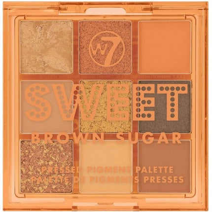 W7 Pressed Pigment Eyeshadow Palette - Sweet Brown Sugar