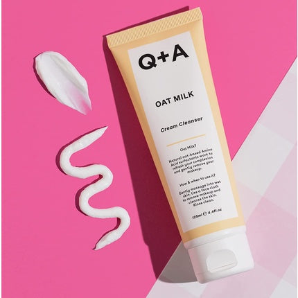 Q+A Oat Milk Cream Cleanser Moisturizing Face Cleanser for Gentle Makeup and Impurity Removal 125ml