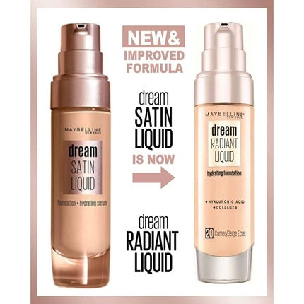 Maybelline Dream Radiant Liquid Hydrating Foundation with Hyaluronic Acid and Collagen 23 True Beige