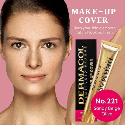 Dermacol Full Coverage Liquid Matte Foundation with SPF 30 30g Shade 221