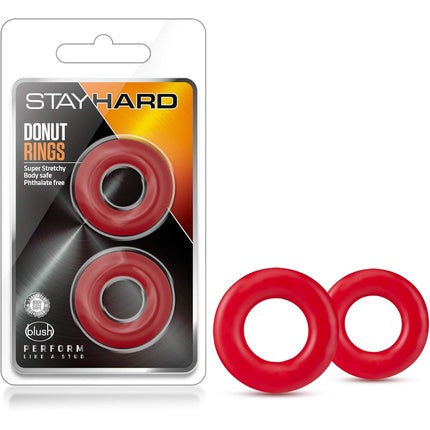 Blush Donut Penis Ring Red One Size