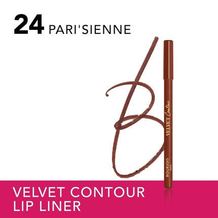 Bourjois Velvet Contour Lipstick 24 Parisienne Creamy Texture with Shea Butter and Grape Seed Oil Long Lasting up to 8 Hours 1.14g