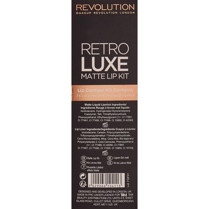 Makeup Revolution London Retro Luxe Matte Lip Kit (5ml)