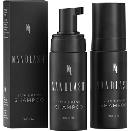 Nanolash Lash & Brow Shampoo 50ml Cleansing Shampoo for Eyelashes and Eyebrows Eyelash Foam Eyelash Extension Cleanser
