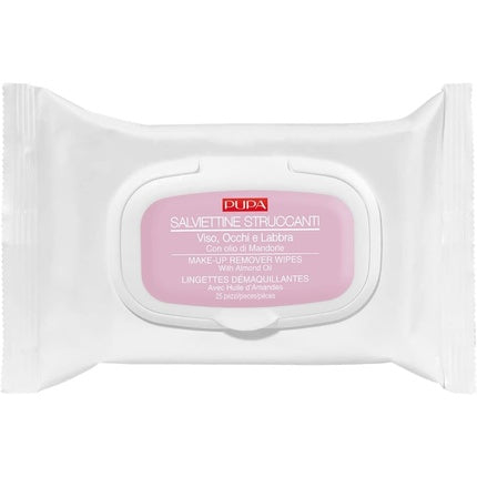 Pupa Face Eye Lip Makeup Remover Wipes 25 Pieces