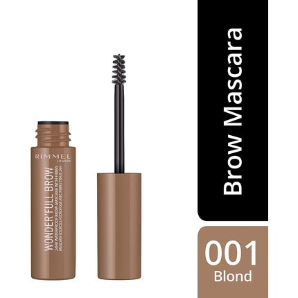 Rimmel London Wonderfull Brow 24hr Waterproof Brow Gel with Fibres for Plump