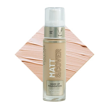 Vollare Cosmetics Make Up Foundation Liquid and Long-Lasting 24 Hour Hold Vegan Natural Cosmetics with Pump 03 Sweet Cappuccino