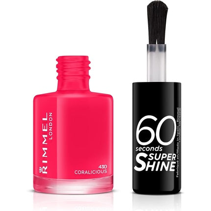 Rimmel London 60 Seconds Super Shine Nail Polish 430 Coralicious 8ml