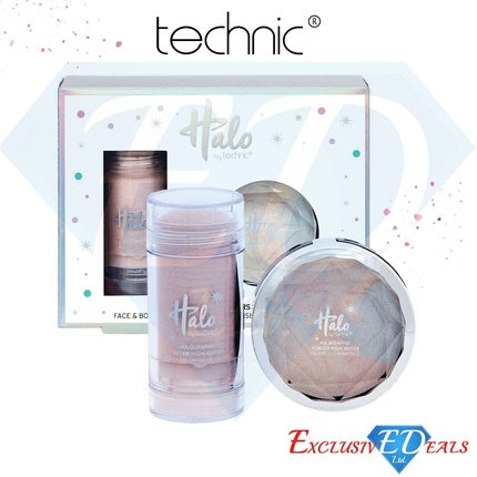 Technic Halo Face and Body Shimmer Holographic Powder Highlighter Cream Glitter