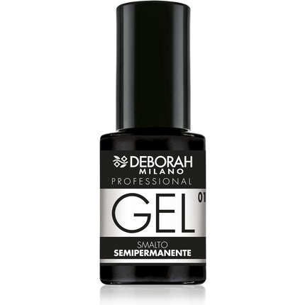 Deborah Milano Professional Semi-Permanent Nail Polish 01 White Plumping Long Lasting for Intense and Shiny Nails 4.5ml