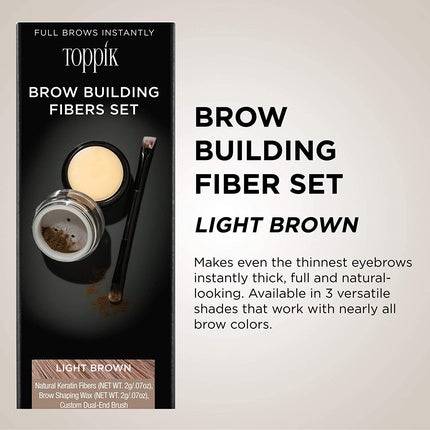 TOPPIK Brow Building Fibers Set Light Brown