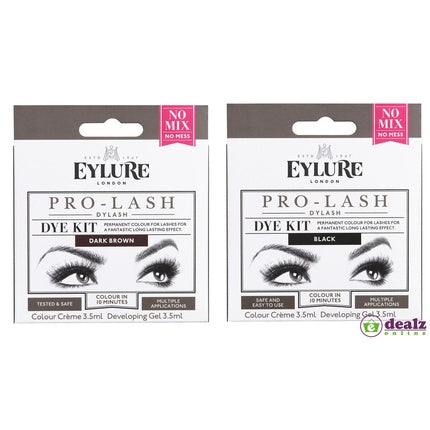 Eylure Pro Lash DyLash Dye Kit Permanent Tint Deep Dark Glossy Color