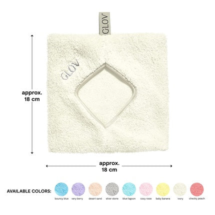 GLOV Makeup Remover Microfiber Cloth Hypoallergenic Reusable Washable Ivory