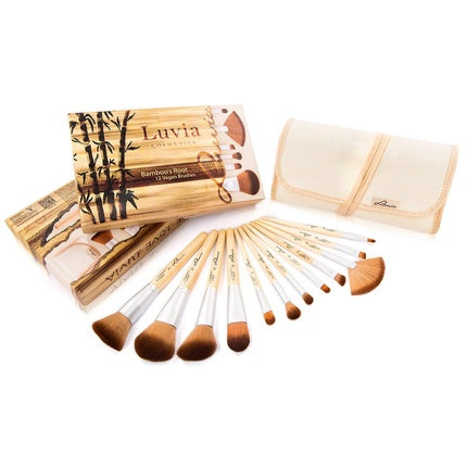Luvia Cosmetics Vegan Makeup Brush Set - 12 Brushes for Sensitive Skin - Gift Idea for Women